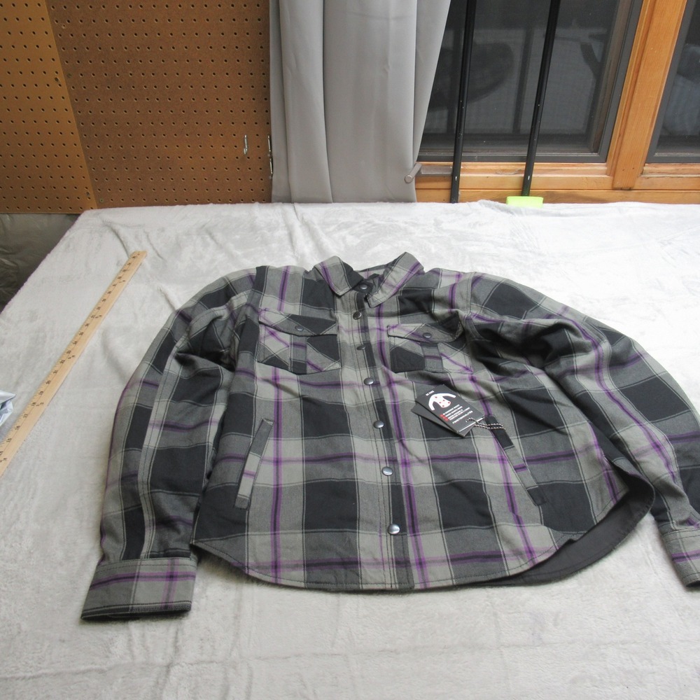 Z1R Flannel Jacket Women XL  Purple Ashwood Conceal Carry Reinforced 2WayZip NEW